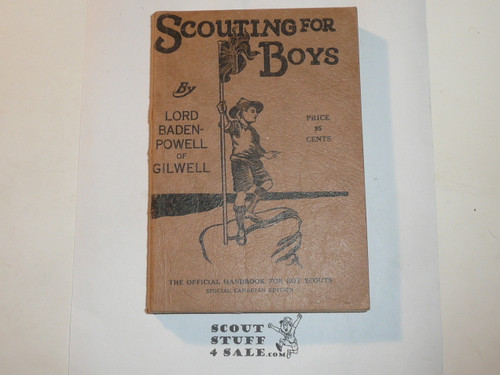 1939 Scouting for Boys, By Lord Baden-Powell, Canadian Printing "Boys' Edition"