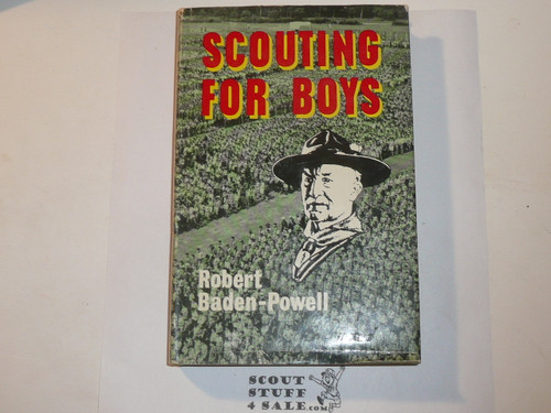 1963 Scouting for Boys, By Sir Robert Baden-Powell, Signed by William "Green Bar Bill" Hillcourt, hardbound with dust jacket