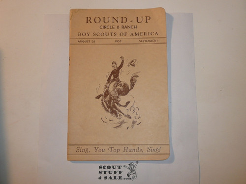 1938 Region 8 Round-up Songbook, includes Region 8 songs