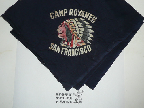 Early 1930's Camp Royaneh Neckerchief, San Francisco Bay Area Council, Navy