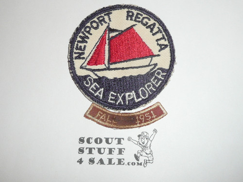 1951 Region Twelve (12) Sea Explorer Regatta Patch with soiled Fall 1951 Segment, Newport Beach California