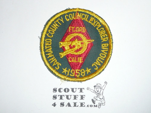 1958 San Mateo County Council Explorer Bivouac Patch, Fort Ord