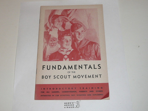 1950 Fundamentals of the Boy Scout Movement, Introductory Training, 10-50 printing
