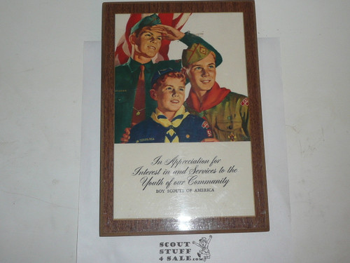 1950's Boy Scout Recognition Standing Bookshelf Ornament
