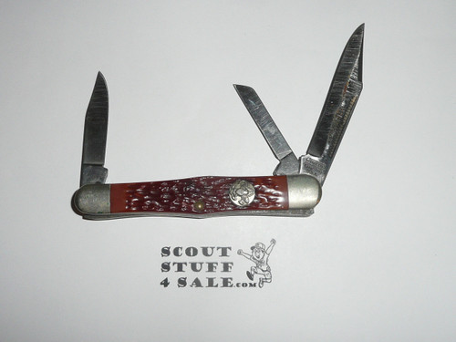 Boy Scout Knife, Camillus Manufacturer, Whittler's Knife, Like new but main blade shows sharpening scratches KN1