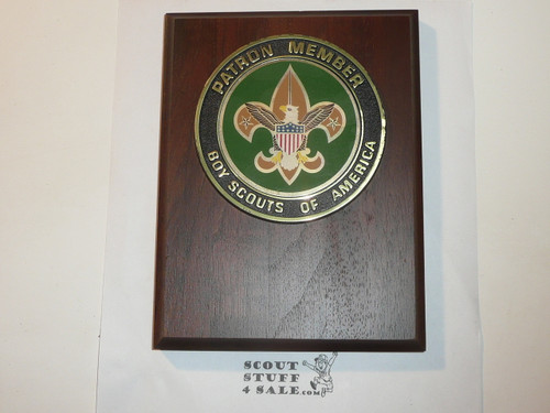 1970's Boy Scout Patron Member Plaque, New in Box