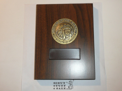 1970's Order of the Arrow Plaque with MGM Indian Emblem, New in Box