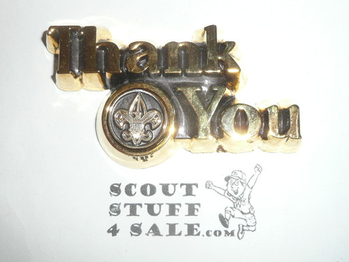 Boy Scout Thank You Heavy Brass Paperweight, New in Box