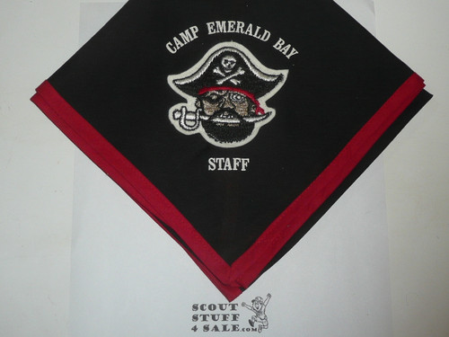 1982 Camp Emerald Bay STAFF Neckerchief, Red Piping