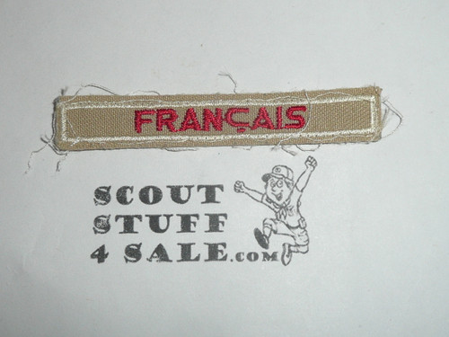 Interpreter Strip - French, tan twill, lite use