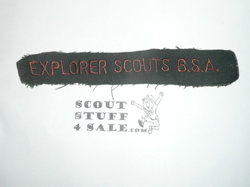 Program Strip - Explorers Scouts B.S.A., 1950's, on Green twill