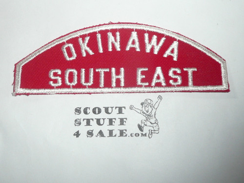 Far East Council OKINAWA SOUTH EAST Red/White Council Strip