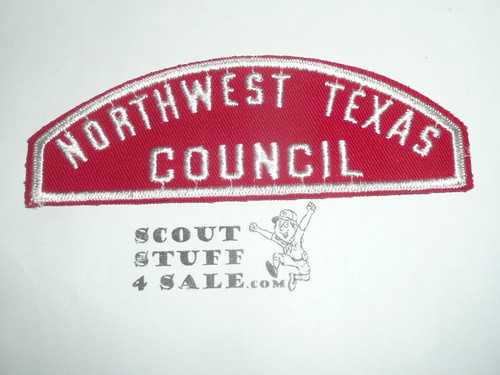 Northwest Texas Council Red/White Council Strip