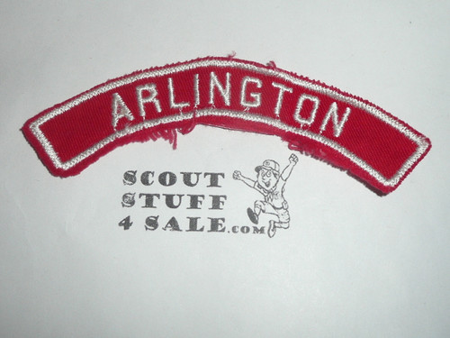 ARLINGTON Red and White Community Strip, sewn