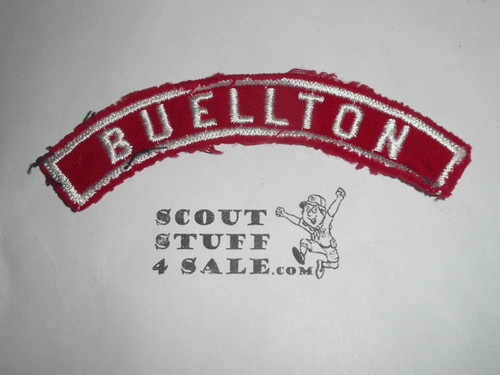 BUELLTON Red and White Community Strip, sewn