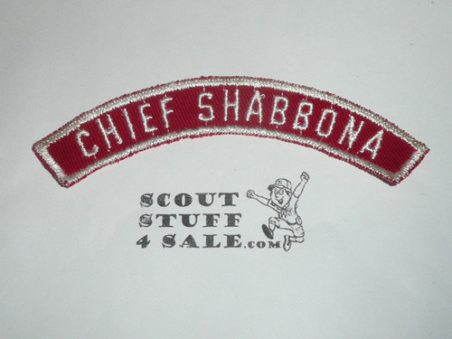 CHIEF SHABBONA Red and White Council Half Strip