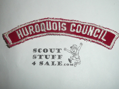 HUROQUOIS Council Red and White Council Half Strip, sewn