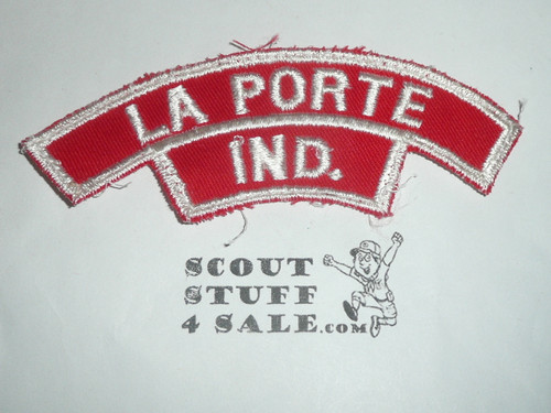 LAPORTE IND. Red and White Community Strip, sewn