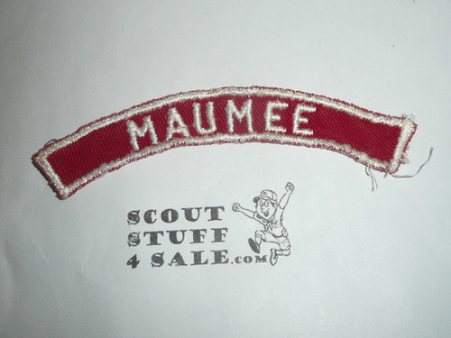 MAUMEE Red and White Community Strip, sewn