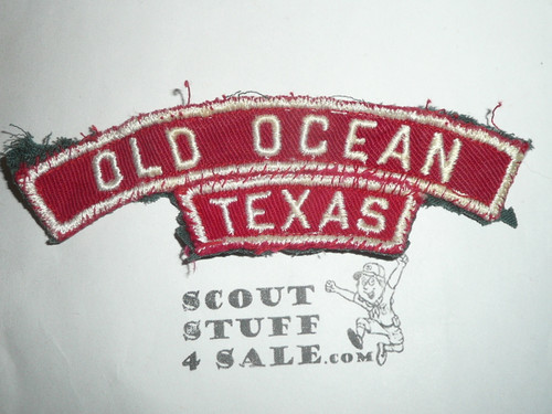 OLD OCEAN TEXAS Red and White Community Strip, sewn