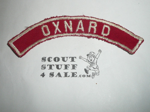 OXNARD Red and White Community Strip, sewn
