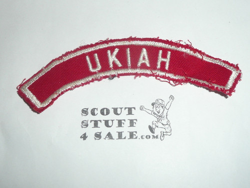 UKIAH Red and White Community Strip, sewn