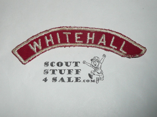 WHITEHALL Red and White Community Strip, sewn