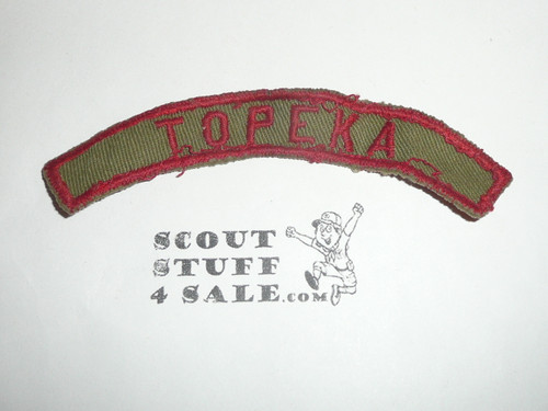 TOPEKA Khaki and Red Community Strip, lite use