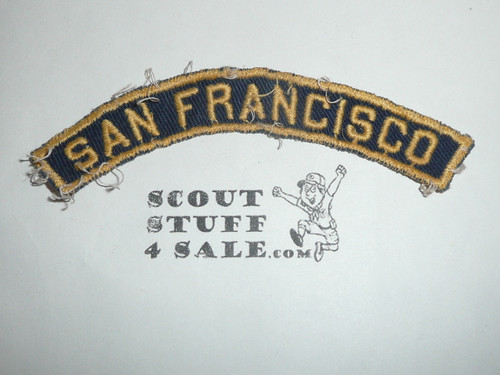 SAN FRANCISCO Blue and Gold Cub Scout community strip, sewn