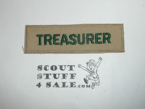 Explorer Post Position Patch, Tan Twill, Treasurer