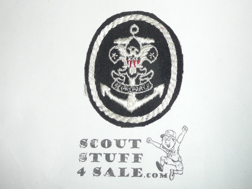 Sea Scout Position Patch, Sea Scout Committeeman on blue felt