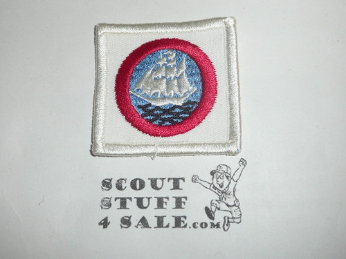 Sea Scout Explorer Long Cruise Patch, White r/e twill
