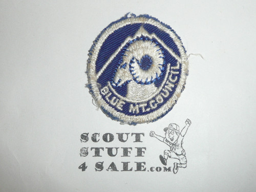 Blue Mountain Council Patch (CP), twill ear, lite use