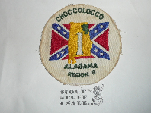 Choccolocco Council Patch (CP), Region 5 Alabama, no bdr, unused, RARE