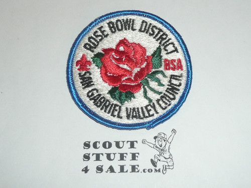 San Gabriel Valley Council Patch (CP), Rose Bowl District, turq blue bdr
