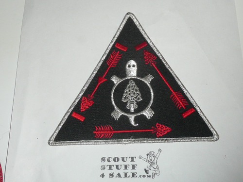 Order of the Arrow Vigil Jacket Patch, Black with silver mylar bdr