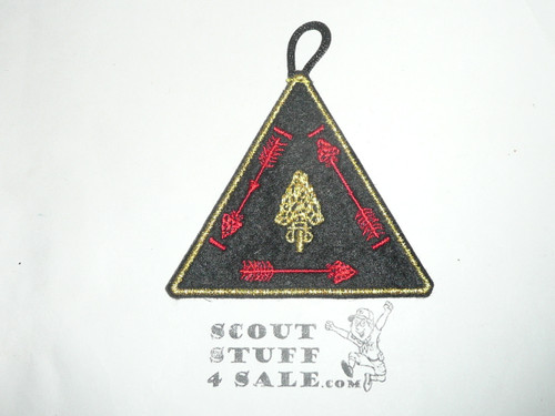 Order of the Arrow Vigil Pocket Patch, Black felt