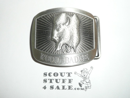 Wood Badge Buffalo Patrol Pewter Belt Buckle