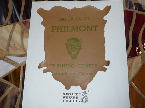 Philmont Scout Ranch, Early Training Center Handicraft Course Participant Leather Hide, green print
