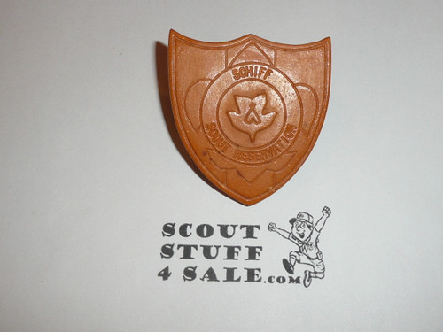 Schiff Scout Reservation, Neal Shield Neckerchief Slide, Unpainted