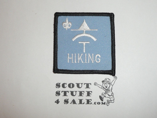High Adventure Hiking Award Patch, blue twill with unknown symbol at top