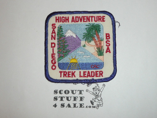 High Adventure Trek Leader Patch, High Adventure Team (HAT) Award, San Diego County Council, sewn