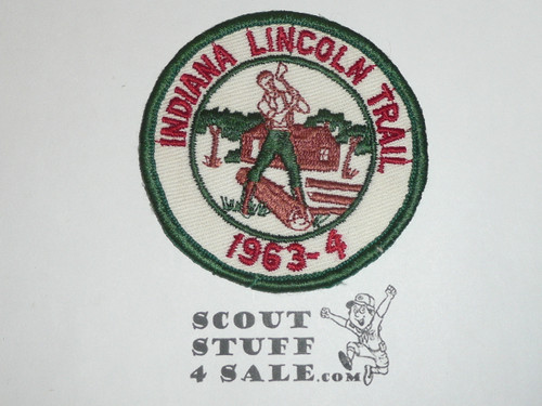 Indiana Lincoln Trail Hike Patch, 1963-4