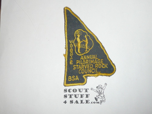 W.D. Boyce Annual Pilgrimage Hike Patch, Starved Rock Council, black c/e, used