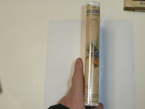 The Boy Scouts Automobilists, by George Durston, 1921 First Edition, Hardbound with Dust Jacket, Boy Scout Story Book, blue binding