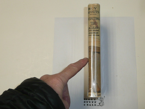 Scouting the Balkans in a Motor Boat or An Escape from the Dardanelles, by V. T. Sherman, 1913 First Edition, Hardbound with dust jacket, Boy Scout Story Book