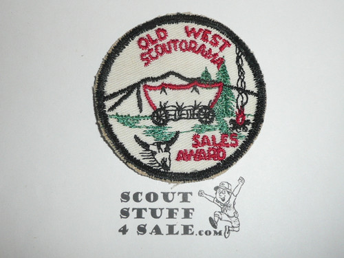 1960's Scout-O-Rama Generic Patch, Old West Sales Award, c/e