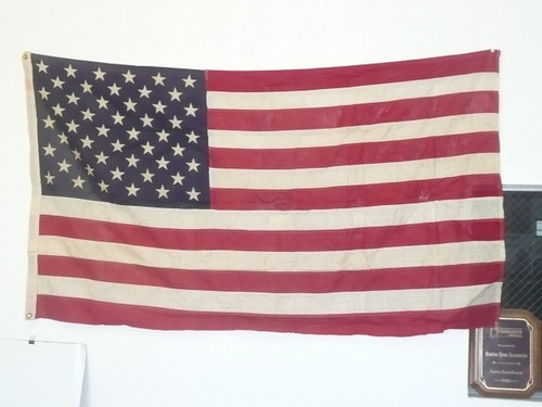 Original 50 star United States Flag, sewn stripes and dyed stars, 3'x5', FLG15