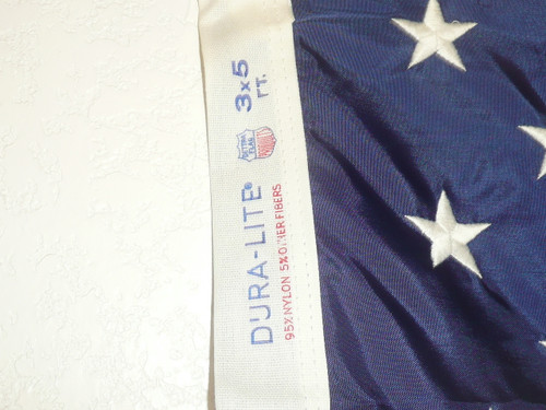 Original 50 star United States Flag, sewn stripes and embroidered stars, 3'x5', Flown over the US Capital, New in Box, FLG18