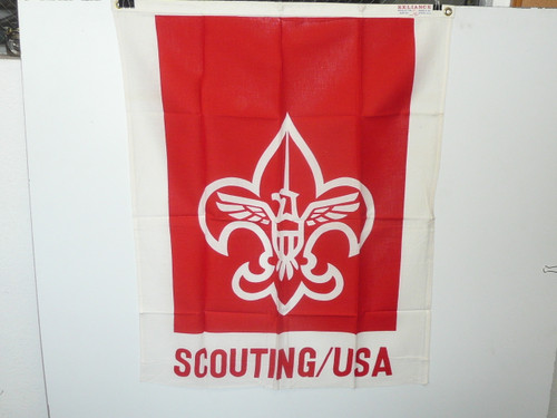 1970's SCOUTING / USA Flag - Banner, 28" x 35", MINT condition